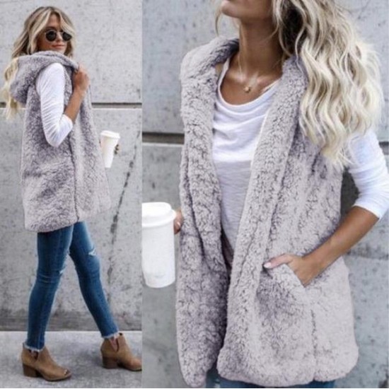 Women's Clothing - Winter Fashion High Quality Faux Fur Vest