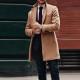 Mens Classic Khaki Baggy Long Trench Coat