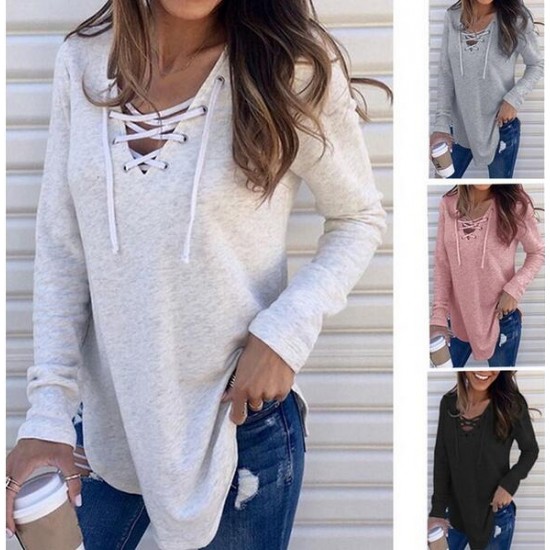 Women's Clothing - 2021 Women's Long Sleeve Fashion Patchwork T-Shirt