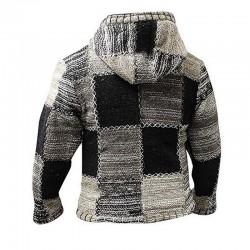 Autumn Winter Men's Hooded Coat Pocket Cardigan Sweater
