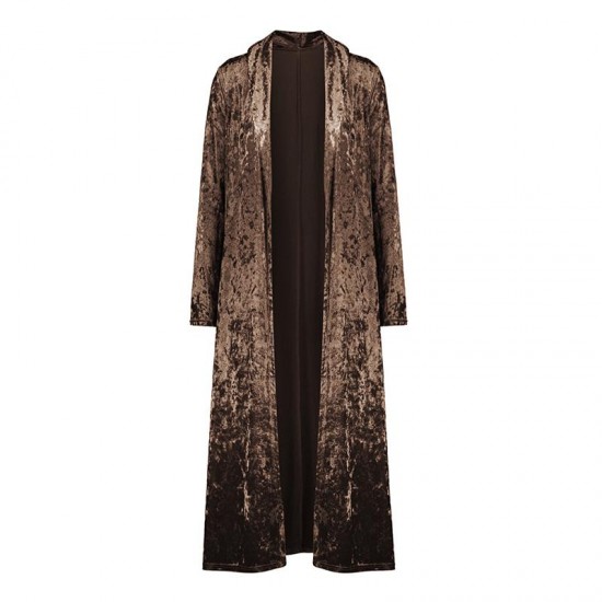 Women's Clothing - Fashion Women's Long Sleeve Crushed Velvet Sweater Cardigans
