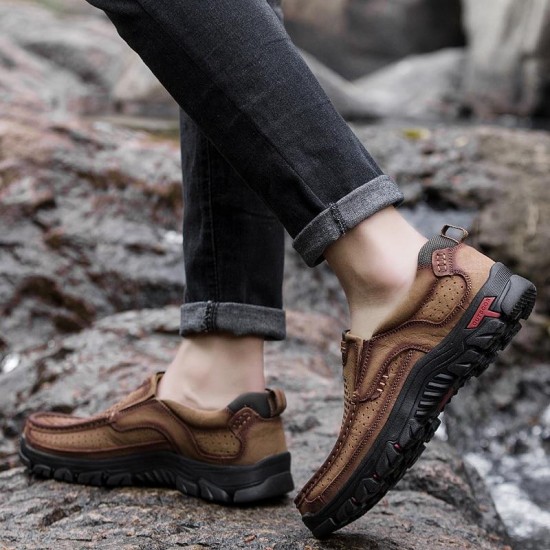 Shoes - 2021 Breathable ng Summer Genuine Leather Casual Men Shoes