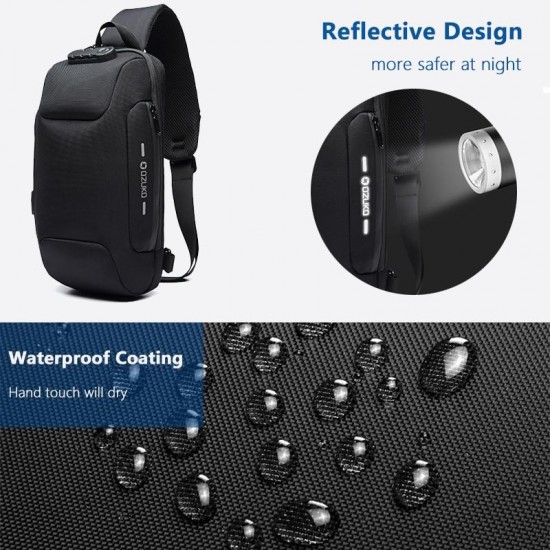 NEW OZUKO Waterproof Multifunction Backpack for Men