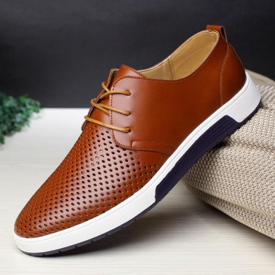 Shoes - 2021 Genuine Leather Breathable Big Size 5.5-13.5 Men's Shoes