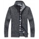 New Autumn Winter Men Warm Cashmere Casual Wool Zipper Slim Fit Fleece Jacket