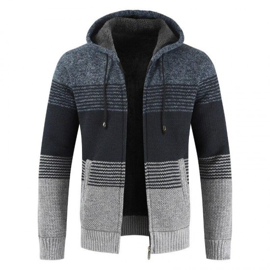 Winter Thick Warm Hooded Cardigan Sweater Coat