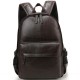 Men Leather School Backpack Bag Fashion Waterproof Travel Bag
