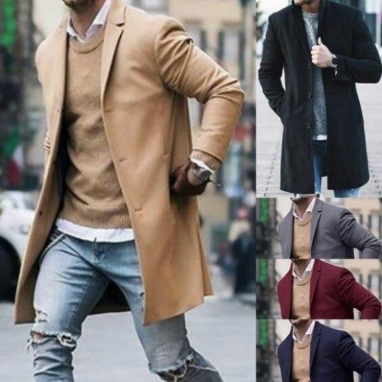 Men's Winter Fashion Slim Long Sleeve Cardigan Jacket