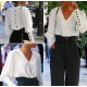 Women's Clothing - Women's Fashion Vneck Blouse