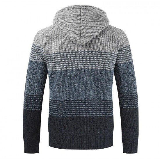 Winter Thick Warm Hooded Cardigan Sweater Coat
