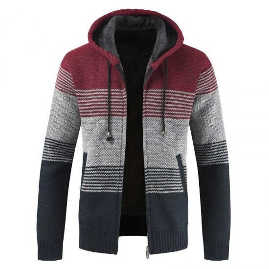 Winter Thick Warm Hooded Cardigan Sweater Coat