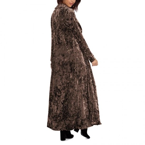 Women's Clothing - Fashion Women's Long Sleeve Crushed Velvet Sweater Cardigans