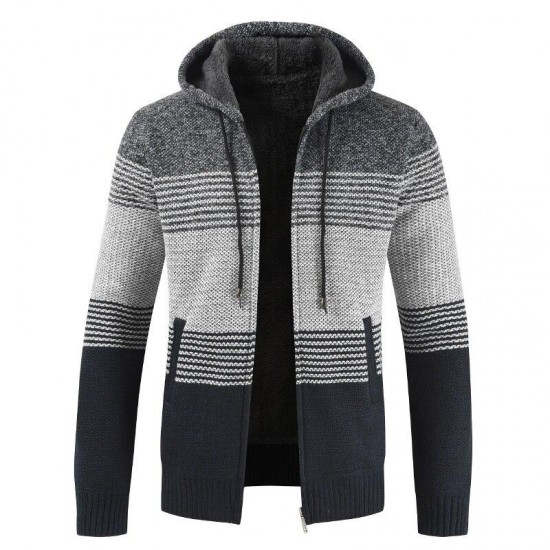 Winter Thick Warm Hooded Cardigan Sweater Coat