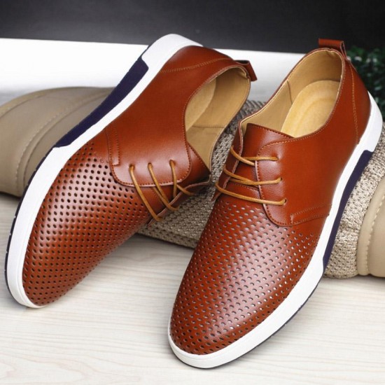 Shoes - 2021 Genuine Leather Breathable Big Size 5.5-13.5 Men's Shoes