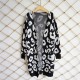 Women's Clothing - Autumn Winter Leopard Print Long Cardigans