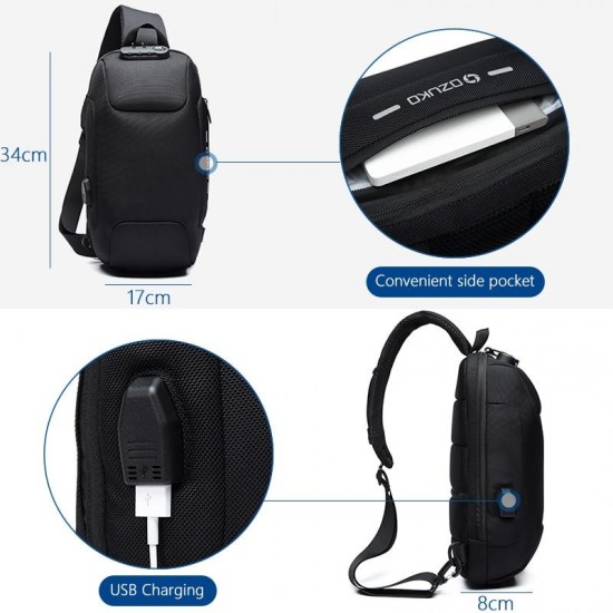 NEW OZUKO Waterproof Multifunction Backpack for Men