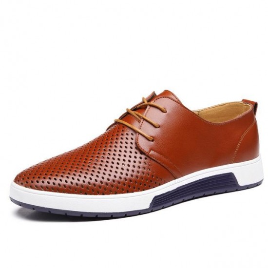 Shoes - 2021 Genuine Leather Breathable Big Size 5.5-13.5 Men's Shoes