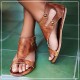 Women's Shoes - Roman Gladiator Summer Ankle Strap Flat Sandals