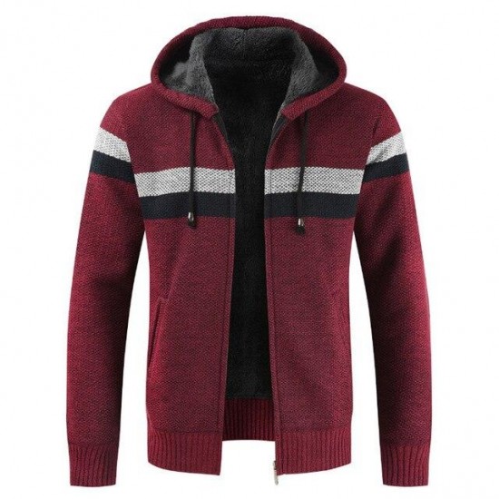Winter Thick Warm Hooded Cardigan Sweater Coat