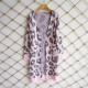 Women's Clothing - Autumn Winter Leopard Print Long Cardigans