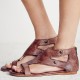 Women's Shoes - Roman Gladiator Summer Ankle Strap Flat Sandals