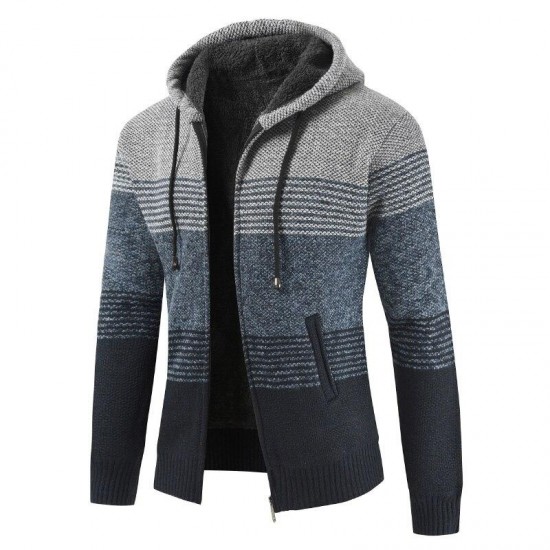 Winter Thick Warm Hooded Cardigan Sweater Coat