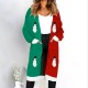 Women's Clothing - Autumn Winter Leopard Print Long Cardigans