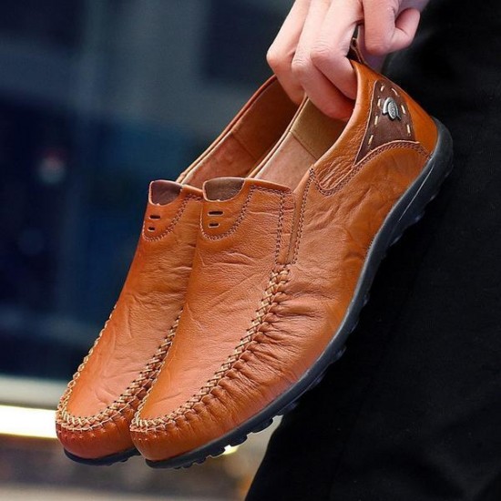 Shoes - 2021 New Soft Leather Handmade Casual Men's Shoes