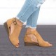 Shoes - Women's Peep Toe Chunky Shoes