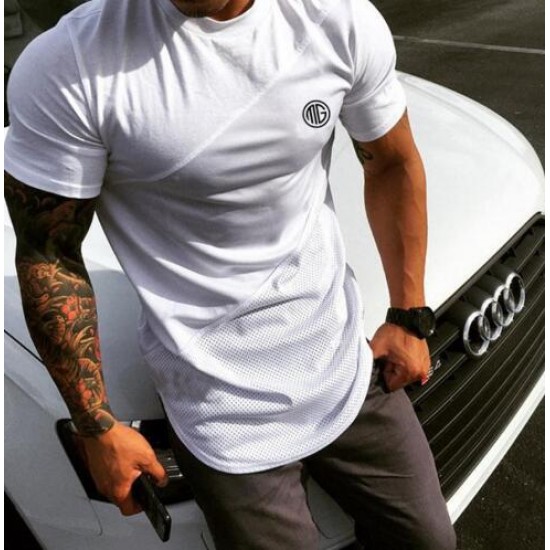 Men's Bodybuilding Short Sleeve Fitness T-shirt