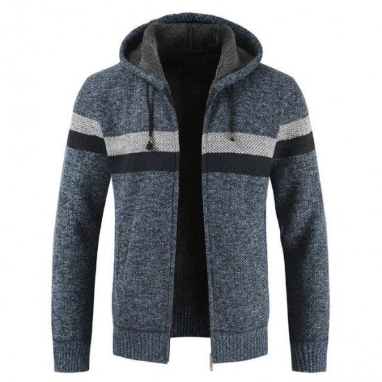 Winter Thick Warm Hooded Cardigan Sweater Coat