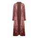 Women's Clothing - Fashion Women's Long Sleeve Crushed Velvet Sweater Cardigans